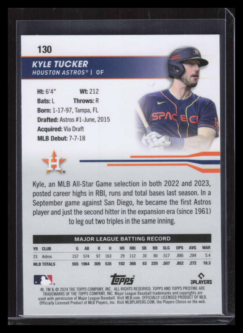 2024 Topps Pristine Blue Refractor 130 Kyle Tucker 38/75