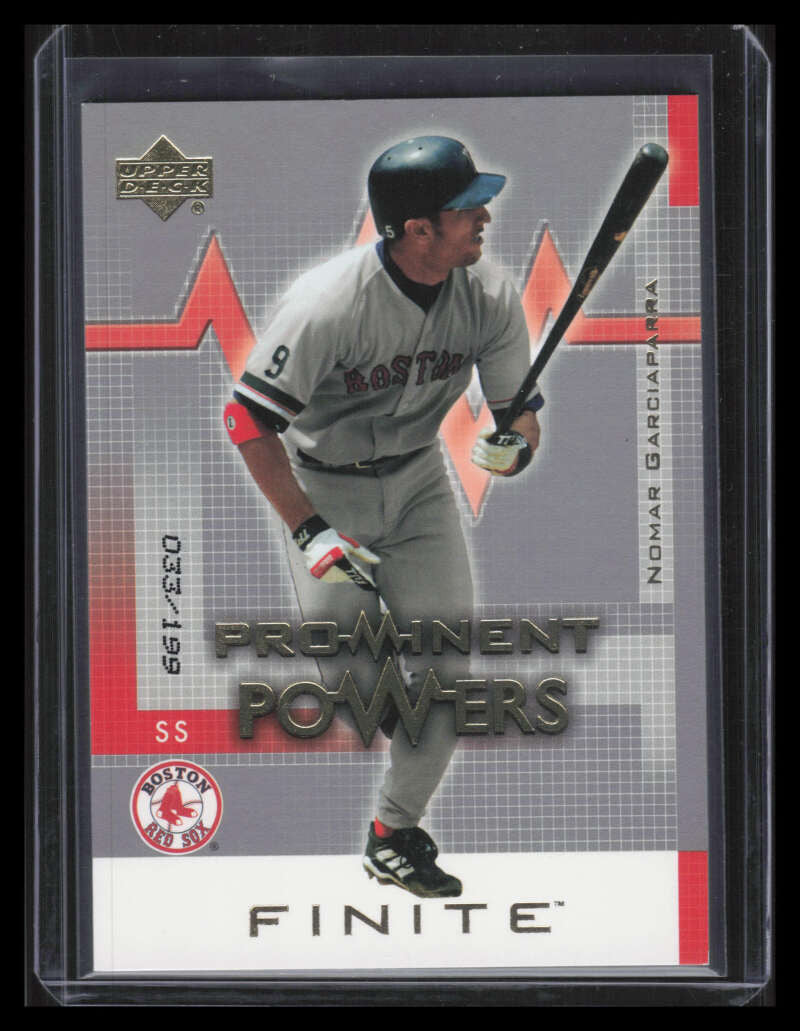 2003 Upper Deck Finite Gold 176 Nomar Garciaparra PP 33/199 Prominent Powers