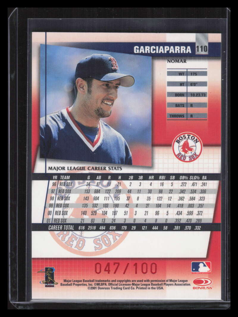 2002 Donruss Best of Fan Club Spotlight 110 Nomar Garciaparra 47/100