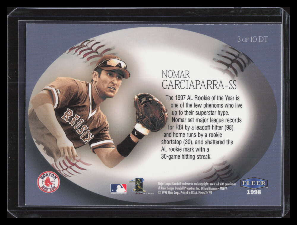 1998 Fleer Tradition Diamond Tribute 3 Nomar Garciaparra