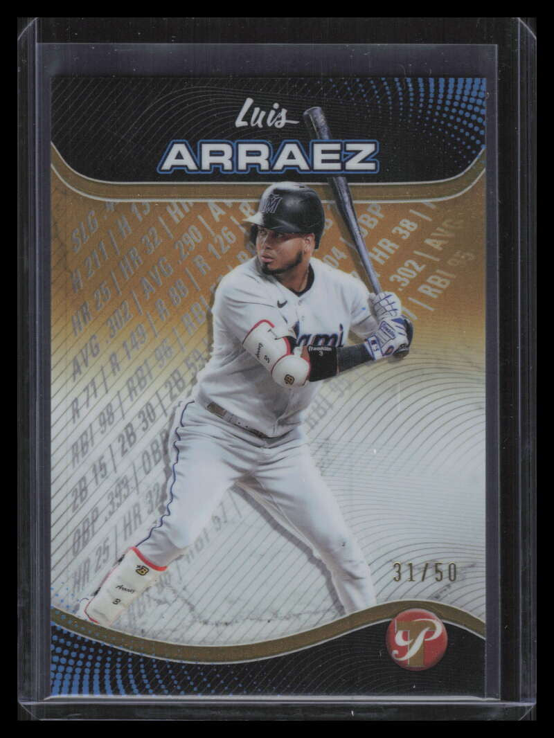2024 Topps Pristine Pristine Production Gold Refractor pp21 Luis Arraez 31/50
