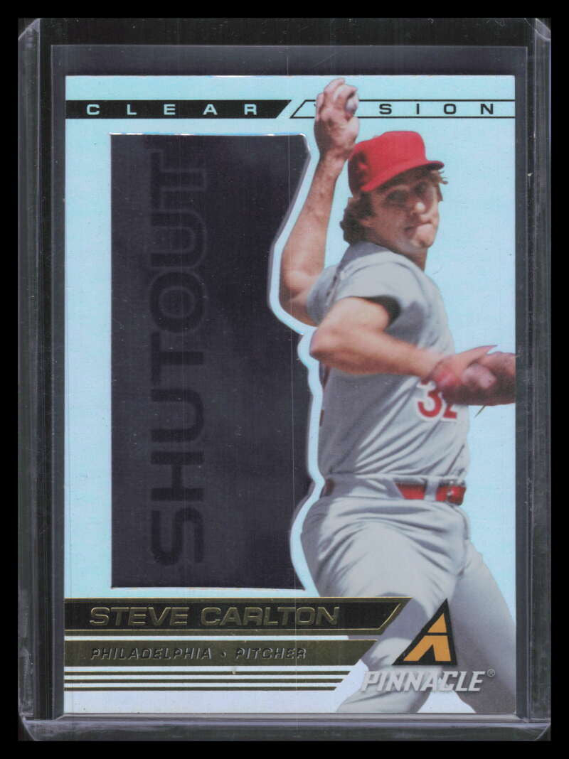 2013 Pinnacle Clear Vision Pitching Shutout 25 Steve Carlton