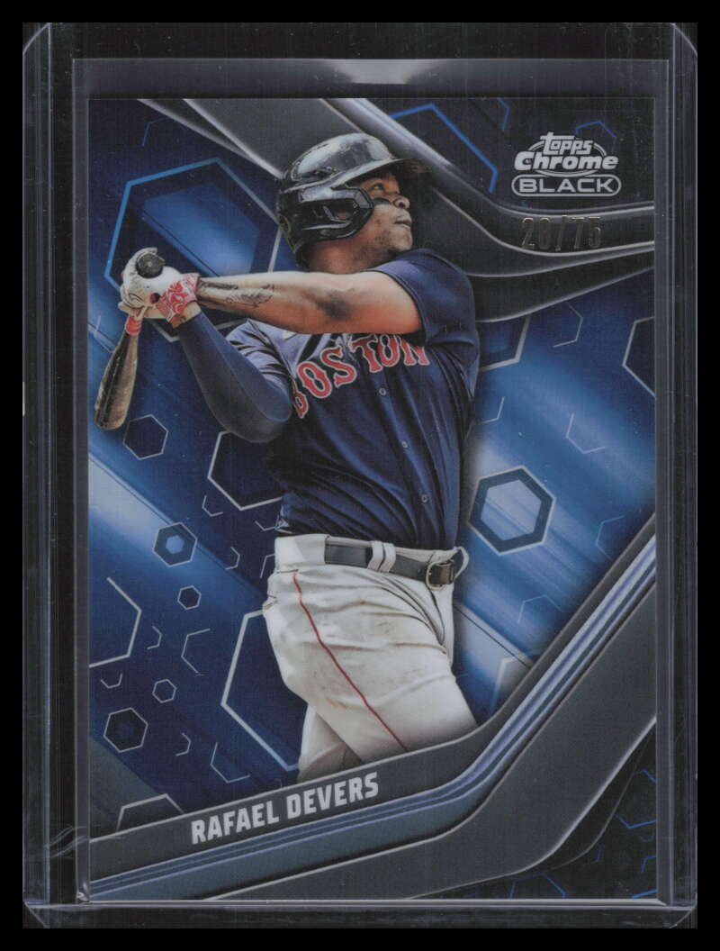 2023 Topps Chrome Black Blue Refractor 15 Rafael Devers 28/75
