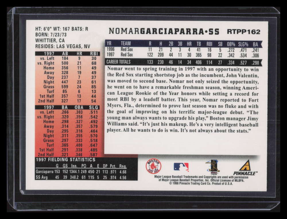 1998 Score Traded Showcase Series Artist's Proofs pp153 Nomar Garciaparra UER