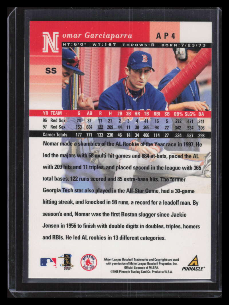 1998 Pinnacle Plus Artist's Proofs ap4 Nomar Garciaparra