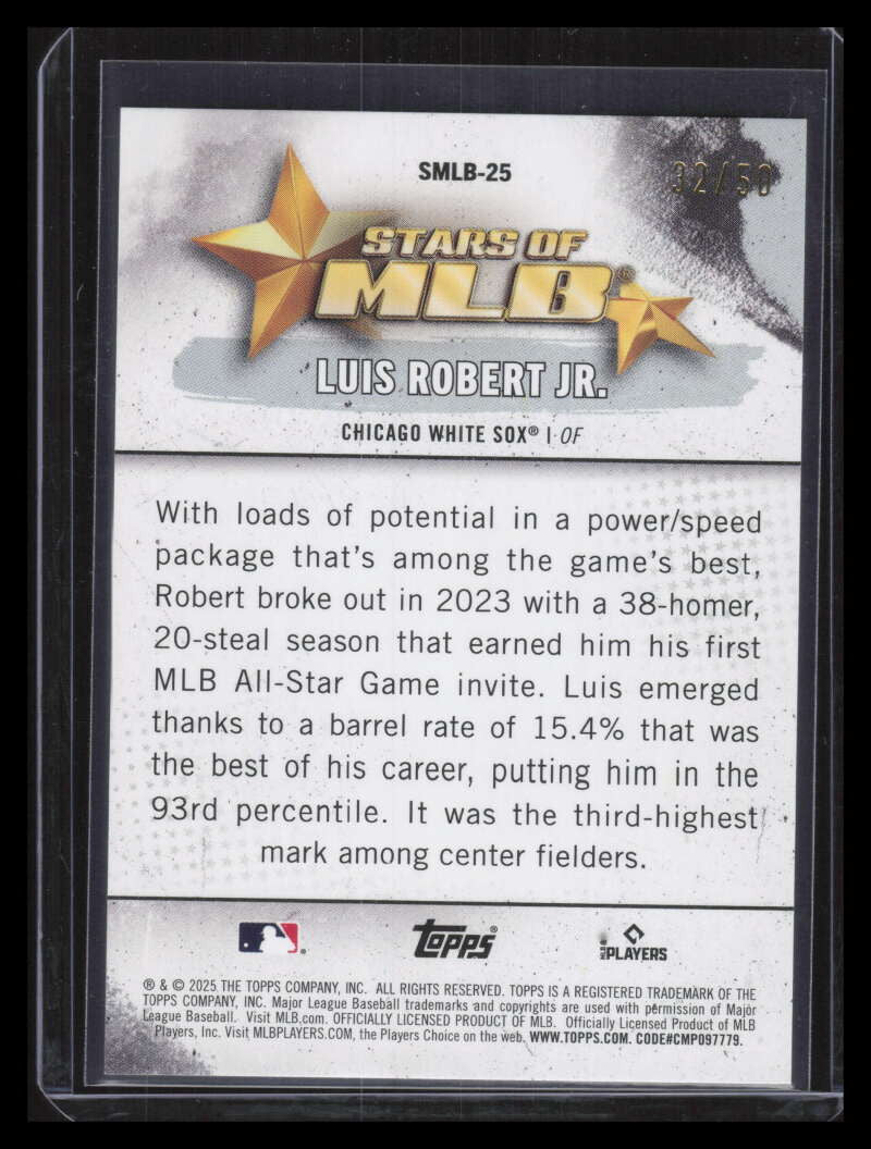 2025 Topps Stars of MLB Gold Foil smlb25 Luis Robert Jr. 32/50
