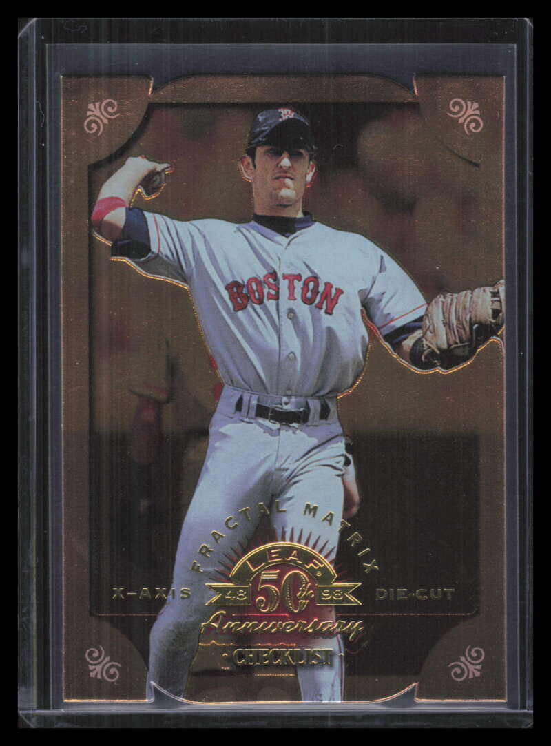 1998 Leaf Fractal Matrix Die Cuts 198 Nomar Garciaparra CL BX /400 Checklist