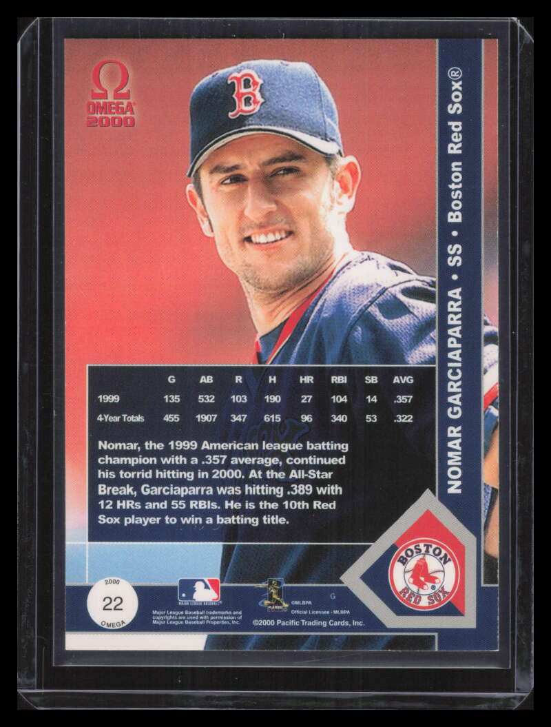 2000 Pacific Omega Gold 22 Nomar Garciaparra 94/120
