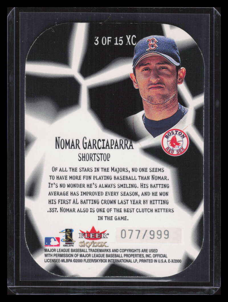 2000 E-X E-Xceptional Green 3 Nomar Garciaparra 77/999