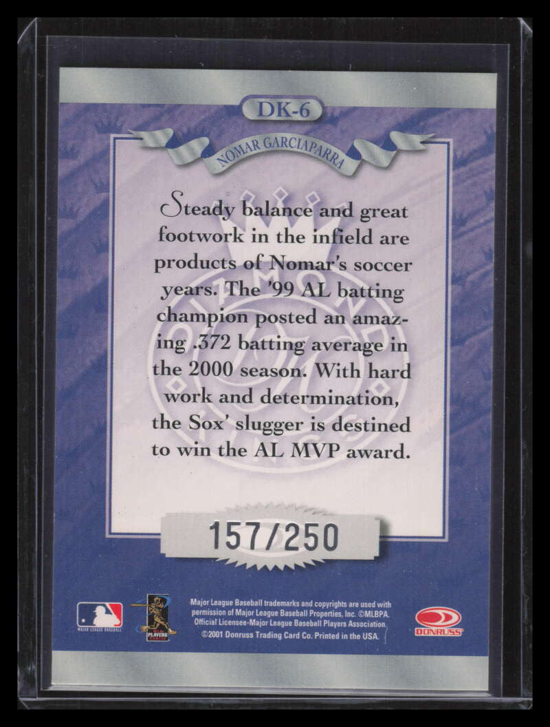 2001 Donruss Diamond Kings Studio Series 6 Nomar Garciaparra 157/250