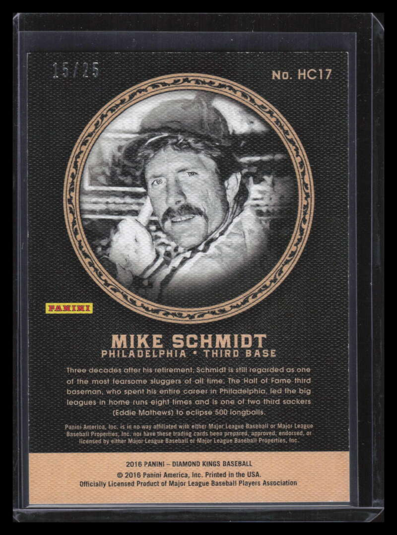 2016 Diamond Kings Heritage Collection Sapphire hc17 Mike Schmidt 15/25