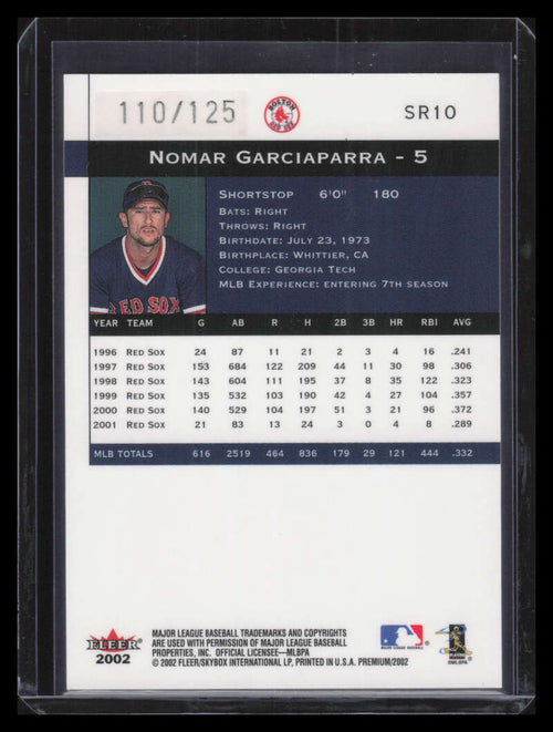 2002 Fleer Premium Star Ruby 10 Nomar Garciaparra 110/125