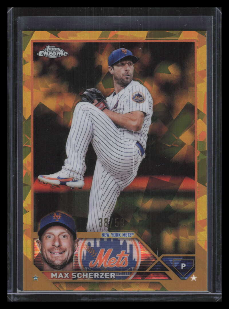 2023 Topps Chrome Sapphire Gold Refractor 21 Max Scherzer 38/50