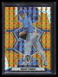 2022 Panini Mosaic Mosaic Gold Refractor 9 Brady Singer 7/10