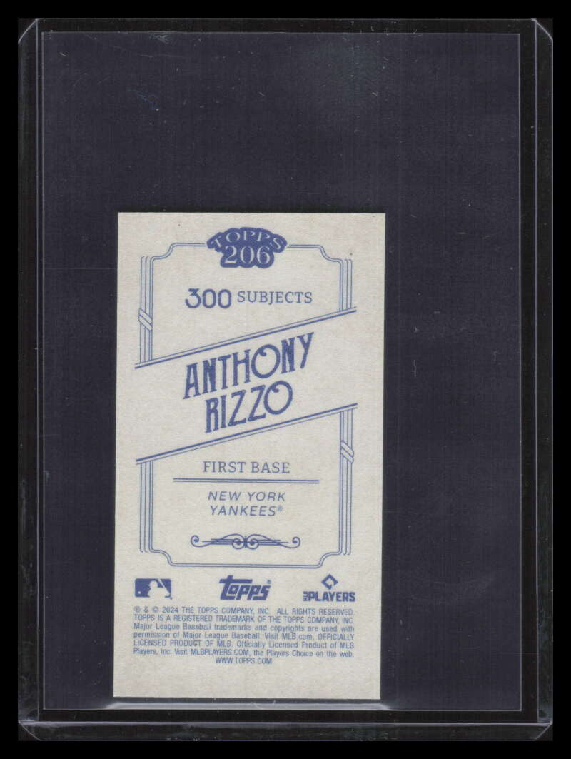 2024 Topps 206 Wood Stock 226 Anthony Rizzo /20