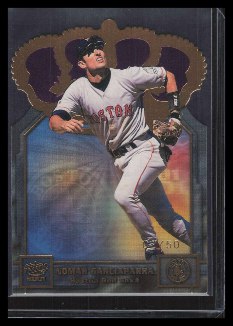 DELETE 159933 2001 Pacific Gold Crown Die Cuts Purple 9 Nomar Garciaparra 2/50