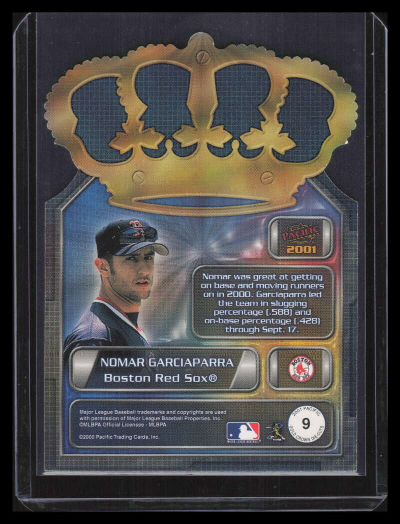 DELETE 159933 2001 Pacific Gold Crown Die Cuts Purple 9 Nomar Garciaparra 2/50