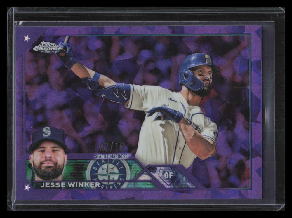 2023 Topps Chrome Sapphire Purple Refractor 306 Jesse Winker 2/10