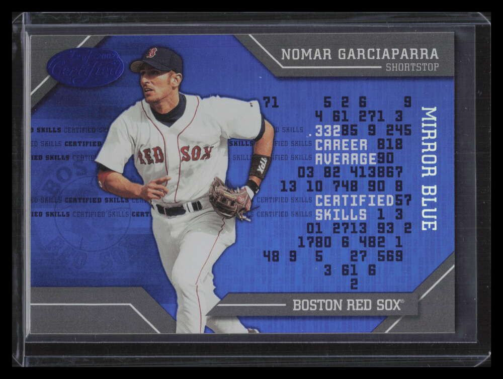 2002 Leaf Certified Skills Mirror Blue cs19 Nomar Garciaparra 63/75