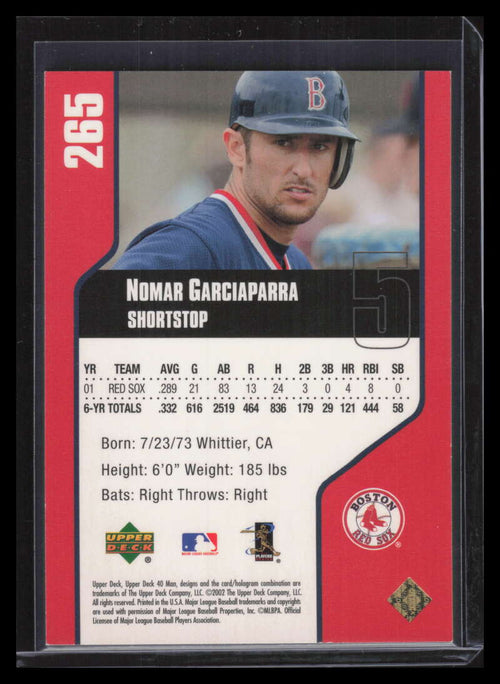 2002 Upper Deck 40-Man Electric Rainbow 265 Nomar Garciaparra 21/40