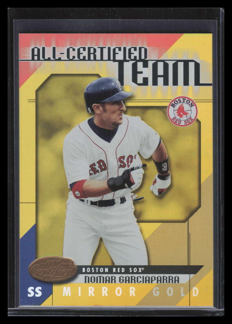 SOLD 160014 2002 Leaf Certified All-Certified Team Mirror Gold 7 Nomar Garciaparra 17/25