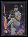 2020 Topps Chrome Update Sapphire Purple Refractor u34 Justin Verlander 6/10