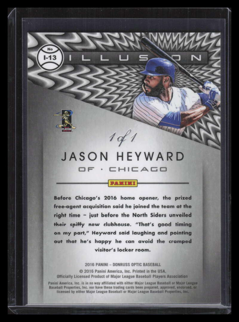 2016 Donruss Optic Illusion Gold Vinyl 13 Jason Heyward 1/1