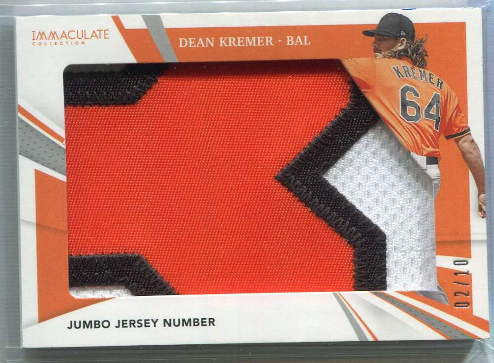 2021 Immaculate Collection Jersey Number 45 Dean Kremer Rookie Jumbo Patch 2/10