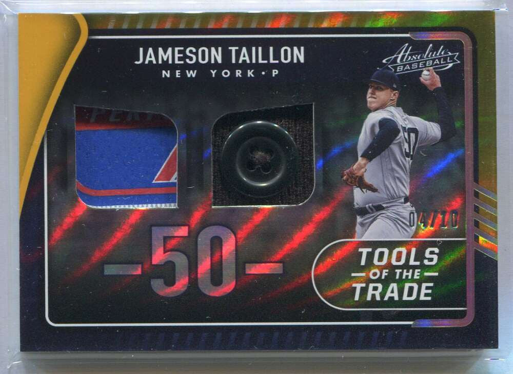 2022 Absolute Tools of the Trade Gold Jameson Taillon Dual Tag Button Patch 4/10