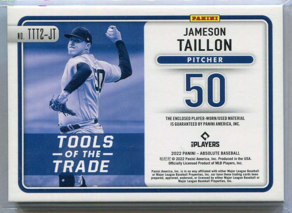 2022 Absolute Tools of the Trade Gold Jameson Taillon Dual Tag Button Patch 4/10