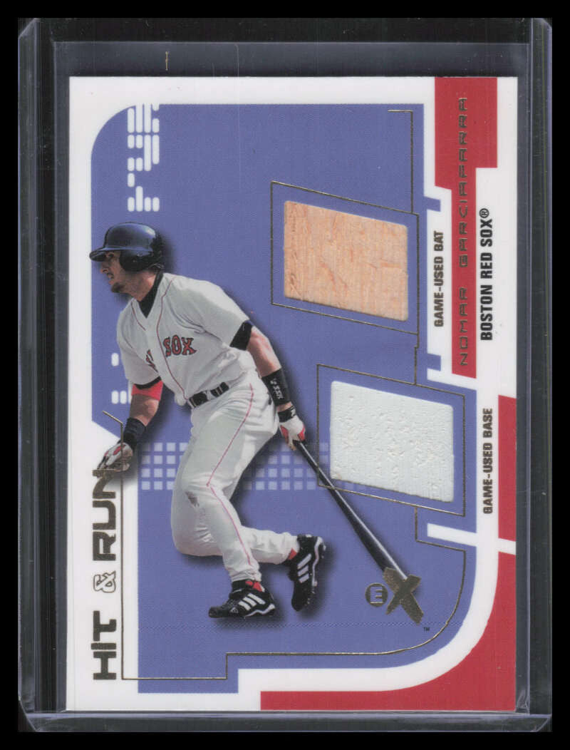 2002 E-X Hit and Run Game Bat and Base 3 Nomar Garciaparra Dual Bat Base
