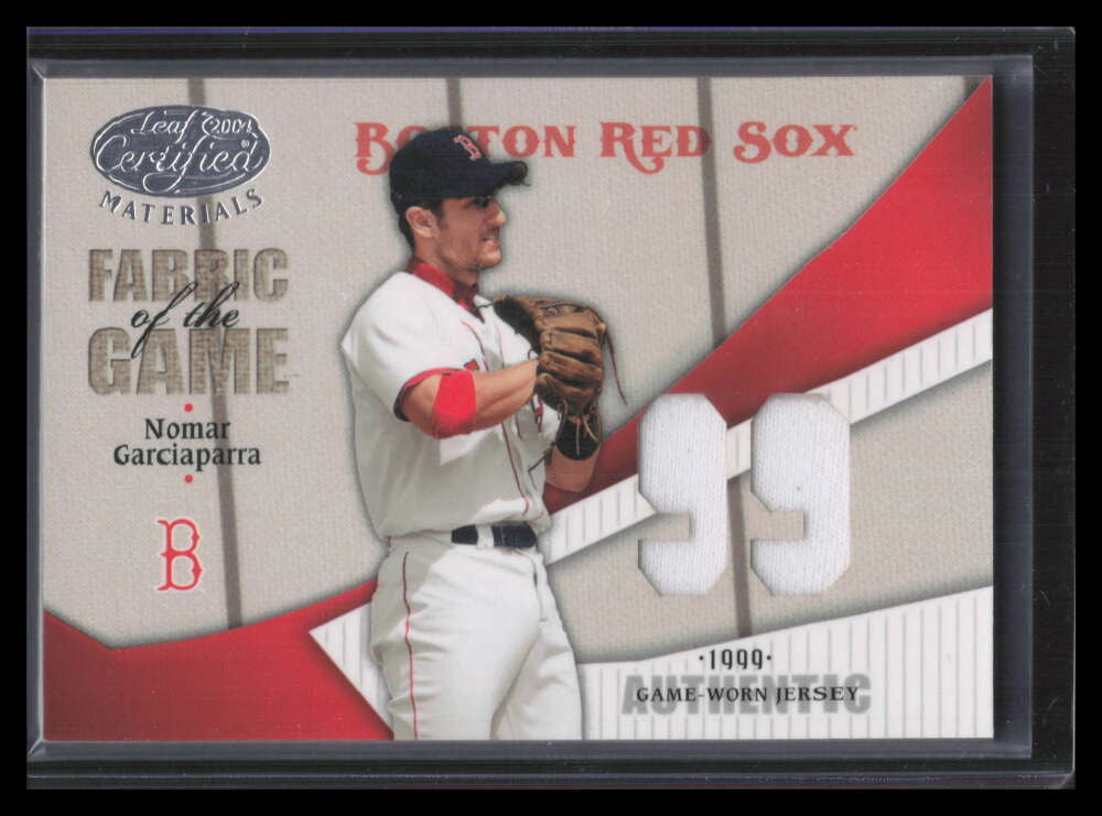 2004 Leaf Certified Fabric of the Game Year 183 Nomar Garciaparra Jersey 42/99