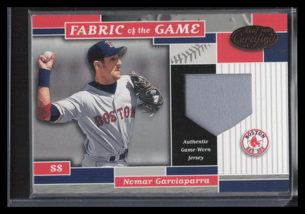 2002 Leaf Certified Fabric of the Game 20ba Nomar Garciaparra Jersey 75/100