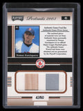 2003 Playoff Portraits Materials Bronze Nomar Garciaparra Dual Bat Jersey 42/50