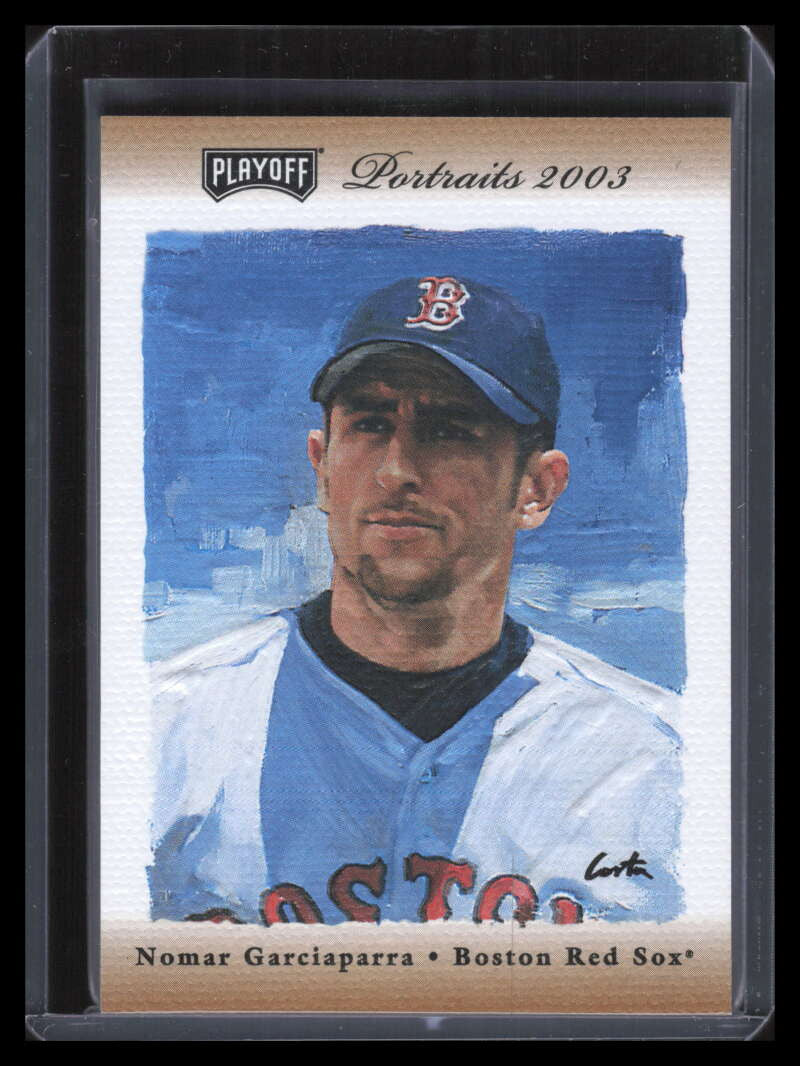 2003 Playoff Portraits Materials Bronze Nomar Garciaparra Dual Bat Jersey 42/50