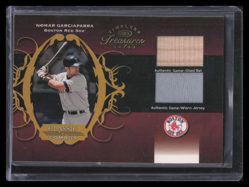 2003 Timeless Treasures Classic Combos Nomar Garciaparra Dual Bat Jersey 41/100