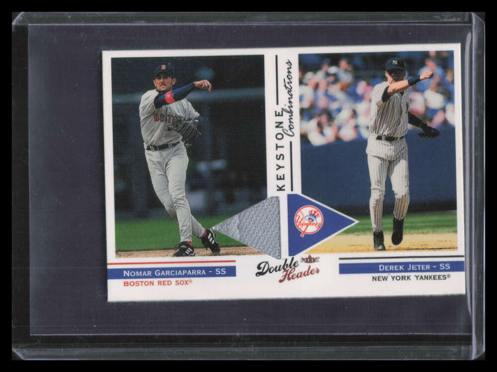 2003 Fleer Double Header Keystone Combinations Jeter Garciaparra Jersey SP /175