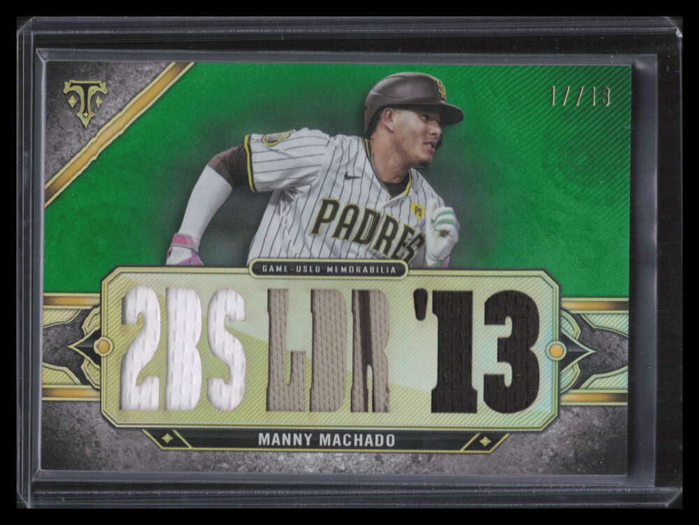 2024 Topps Triple Threads Relics Emerald ttrmm4 Manny Machado Jersey 17/18