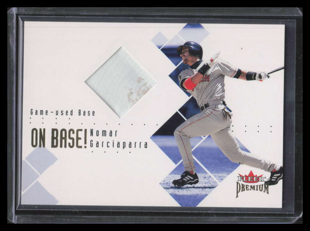 2002 Fleer Premium On Base! Game Used 4 Nomar Garciaparra Fenway Base 88/100