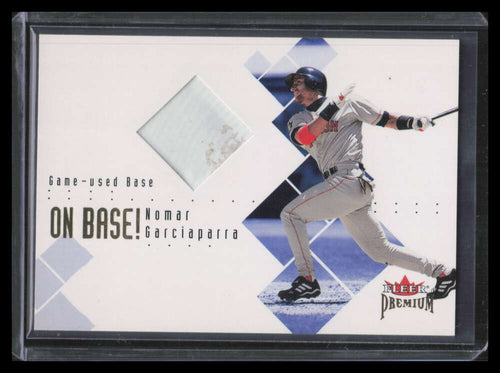 2002 Fleer Premium On Base! Game Used 4 Nomar Garciaparra Fenway Base 88/100