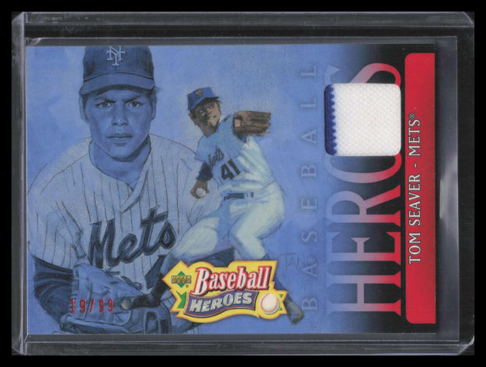 2005 Upper Deck Baseball Heroes Memorabilia Red 30 Tom Seaver HDR Jersey 19/99