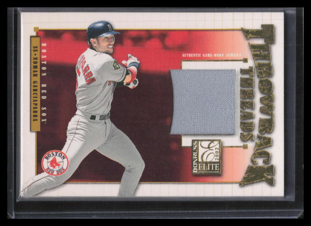 2002 Donruss Elite Throwback Threads 40 Nomar Garciaparra Jersey 10/100