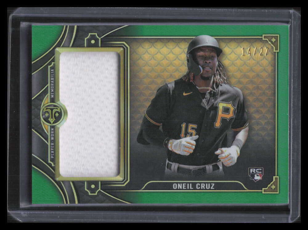 2022 Topps Triple Threads Jumbo Relics Emerald Oneil Cruz Rookie Jersey 14/27