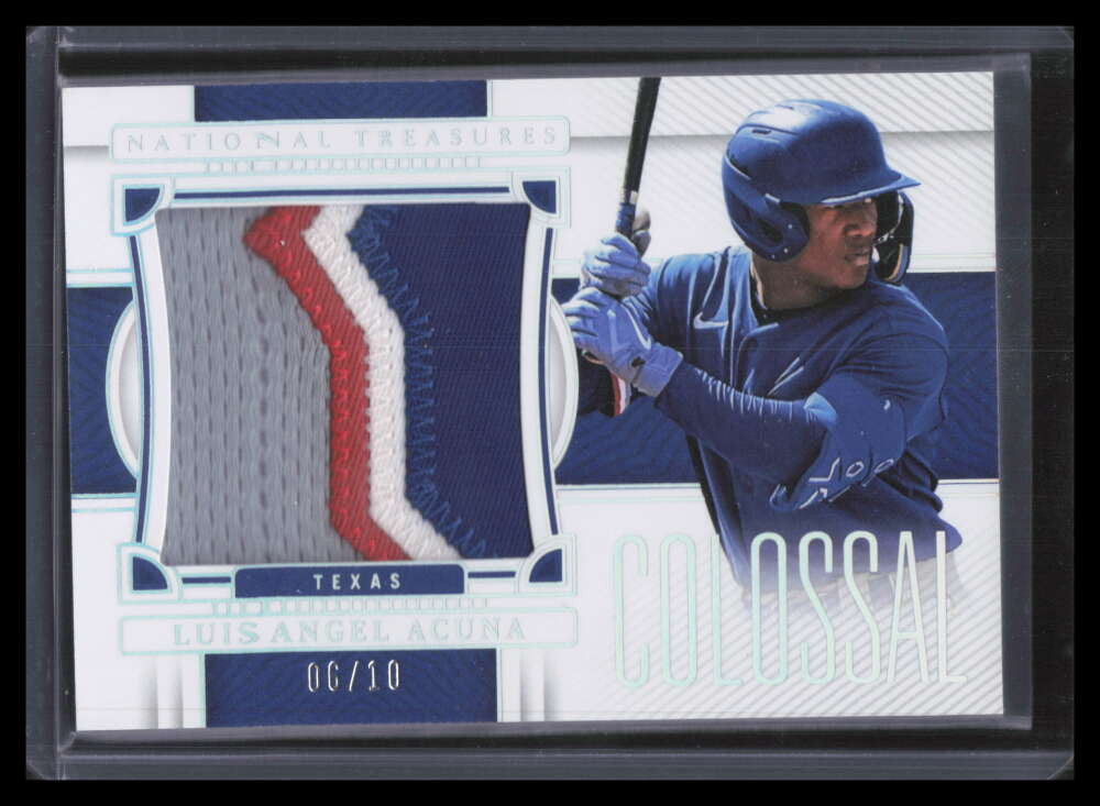 2023 Panini National Treasures Colossal Luisangel Acuna Rookie Jumbo Patch 6/10