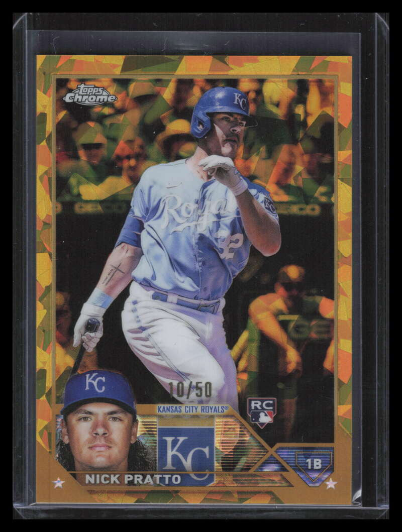 2023 Topps Chrome Sapphire Gold Refractor 182 Nick Pratto Rookie 10/50