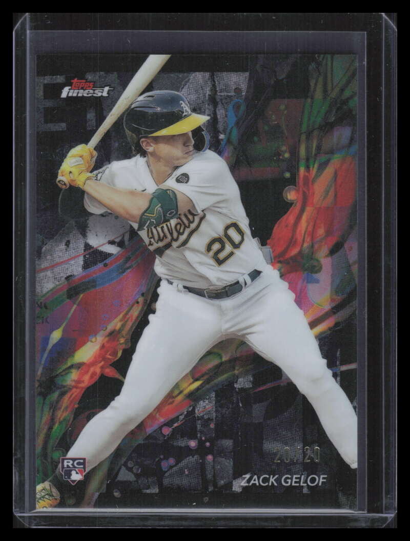 2024 Finest Black Refractor 59 Zack Gelof Rookie 20/20 Common