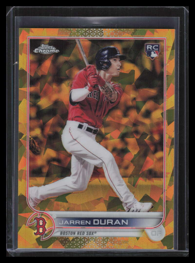 SOLD 160339 2022 Topps Chrome Sapphire Gold Refractor 187 Jarren Duran Rookie 29/50
