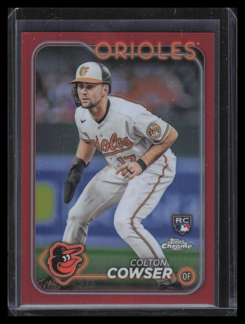 2024 Topps Chrome Red Refractor 278 Colton Cowser Rookie 3/5