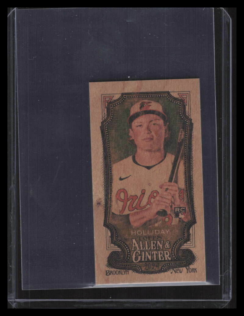 2024 Topps Allen and Ginter Mini Wood 277 Jackson Holliday Rookie 1/1