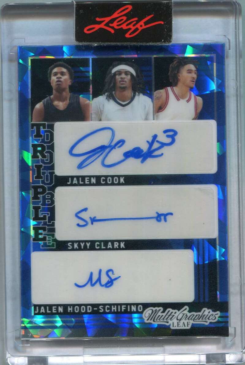 2022-23 Leaf Multigraphics Triple Double Clark Cook Spear Hawkins RC Auto 7/35